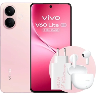Smartphone Vivo V60 Lite 8GB/ 256GB/ 6.77"/ 5G/ Negro o rosa/ Incluye Cargador 90W y Buds - Imagen 1